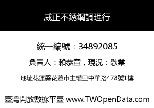 威正不銹鋼調理行
