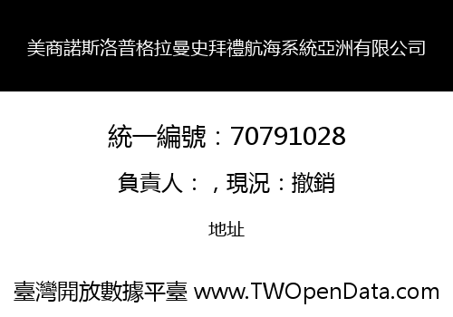 美商諾斯洛普格拉曼史拜禮航海系統亞洲有限公司