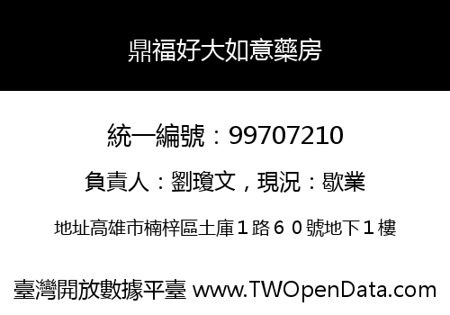 鼎福好大如意藥房