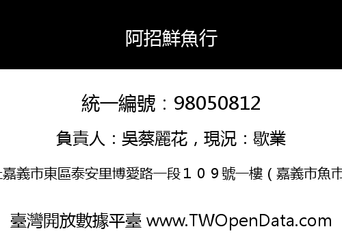 阿招鮮魚行