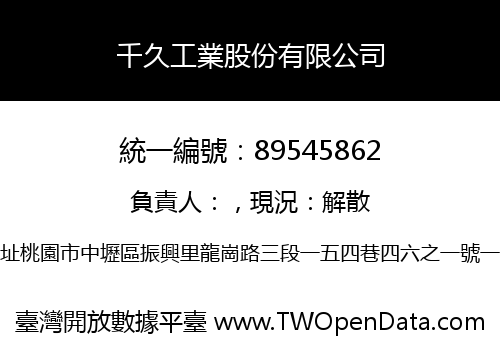 千久工業股份有限公司