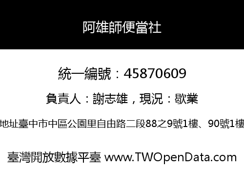 阿雄師便當社