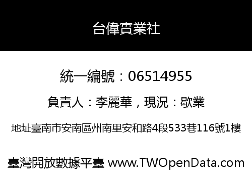 台偉實業社