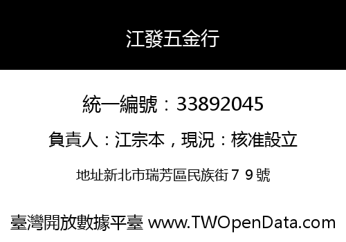 江發五金行