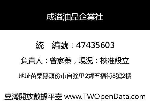 成溢油品企業社