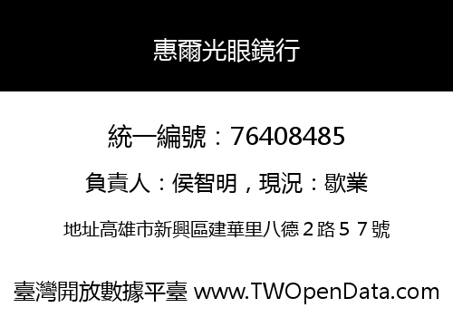 惠爾光眼鏡行