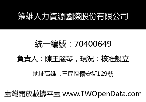 策雄人力資源國際股份有限公司