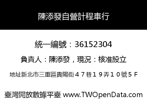 陳添發自營計程車行