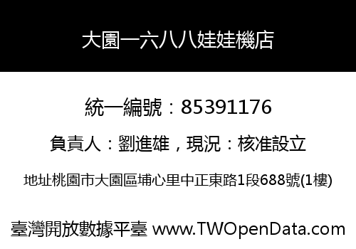 大園一六八八娃娃機店