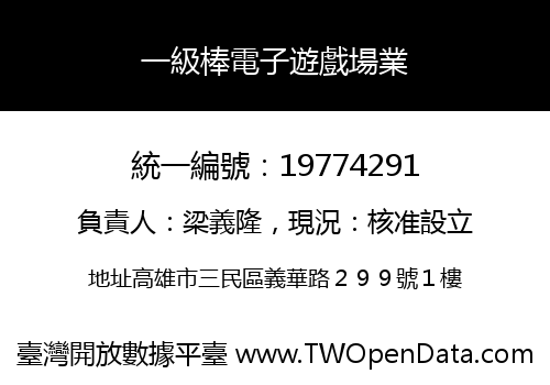 一級棒電子遊戲場業