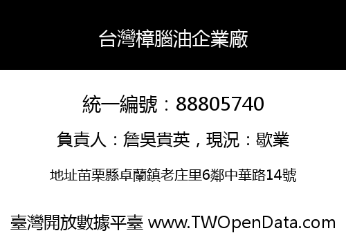台灣樟腦油企業廠
