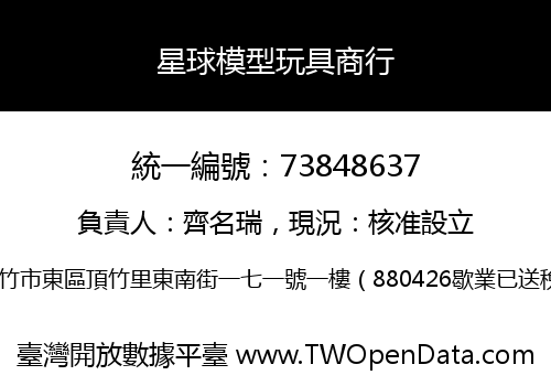 星球模型玩具商行