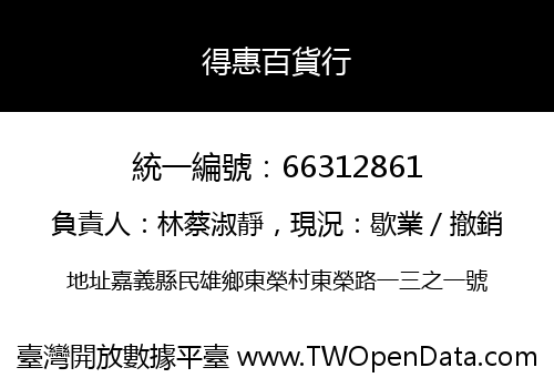 得惠百貨行