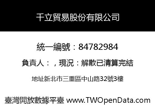 千立貿易股份有限公司