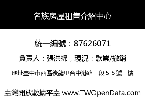 名族房屋租售介紹中心