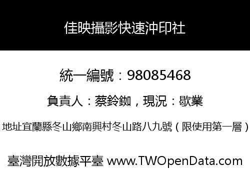 佳映攝影快速沖印社