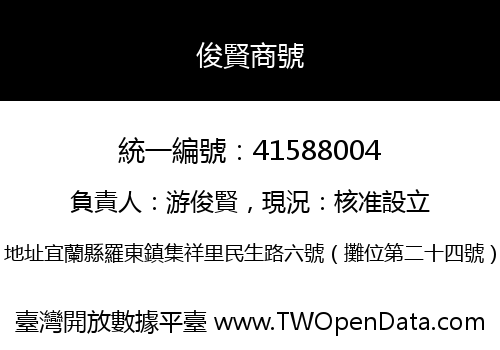 俊賢商號