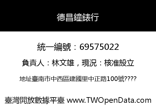 德昌鐘錶行