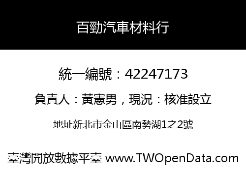 百勁汽車材料行
