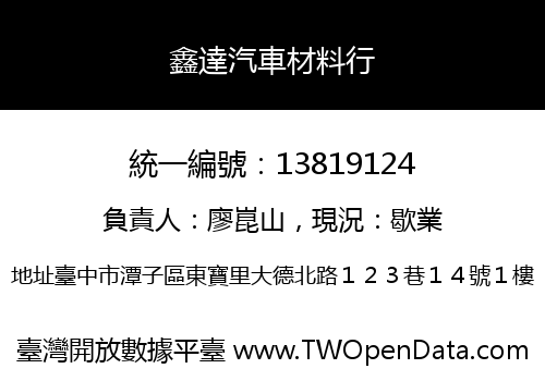 鑫達汽車材料行