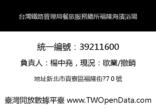 台灣鐵路管理局餐旅服務總所褔隆海濱浴場