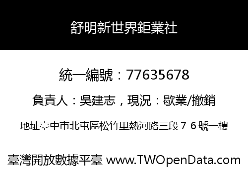 舒明新世界鉅業社