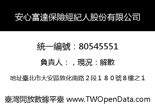 安心富達保險經紀人股份有限公司