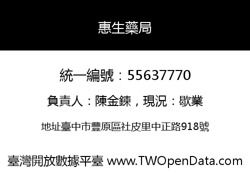 惠生藥局