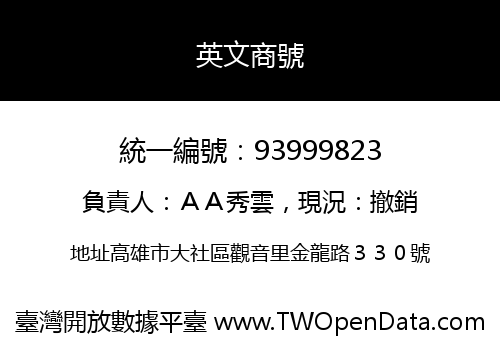 英文商號