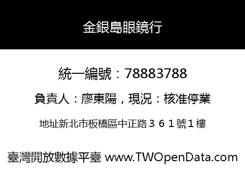 金銀島眼鏡行