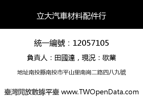 立大汽車材料配件行