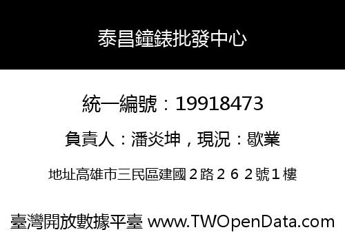 泰昌鐘錶批發中心