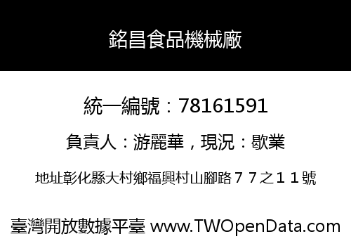 銘昌食品機械廠