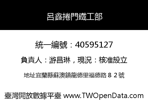 呂鑫捲門鐵工部