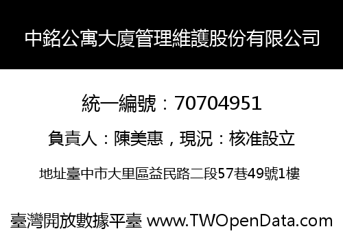中銘公寓大廈管理維護股份有限公司