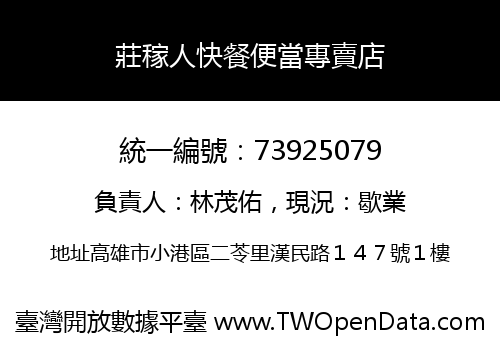 莊稼人快餐便當專賣店