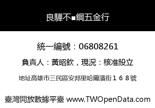 良驊不■鋼五金行