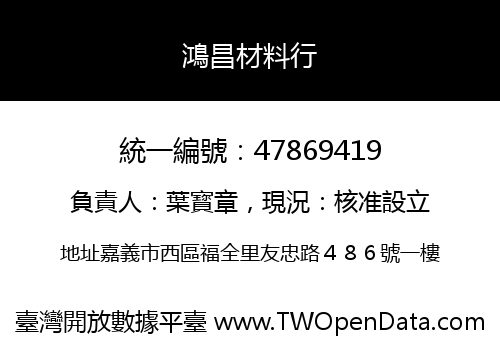 鴻昌材料行