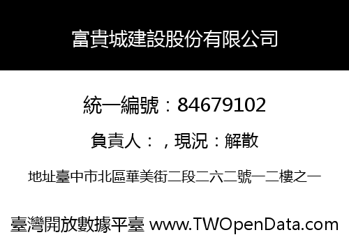 富貴城建設股份有限公司