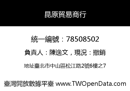 昆原貿易商行