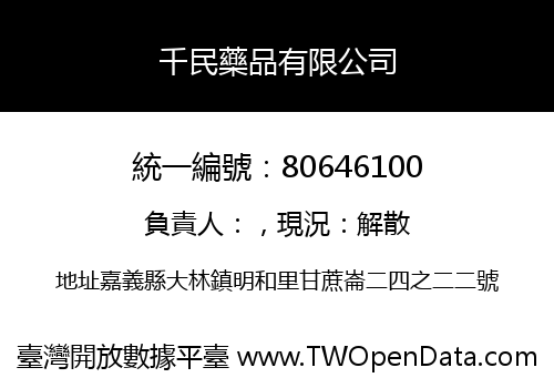 千民藥品有限公司
