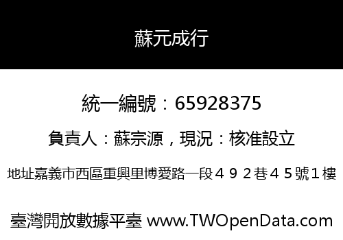 蘇元成行