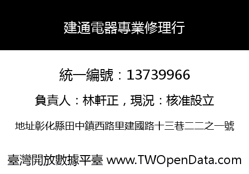 建通電器專業修理行