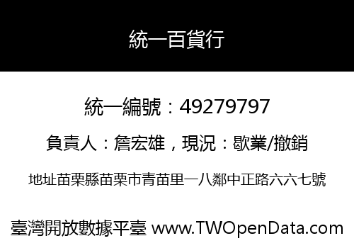 統一百貨行