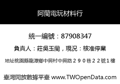 阿蘭電玩材料行
