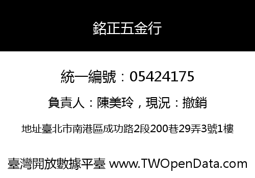銘正五金行