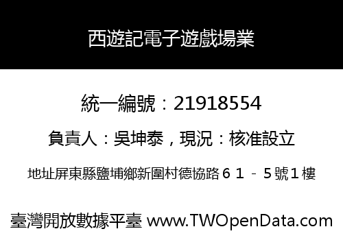 西遊記電子遊戲場業