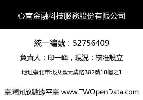 心南金融科技服務股份有限公司