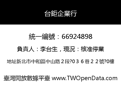 台鉅企業行