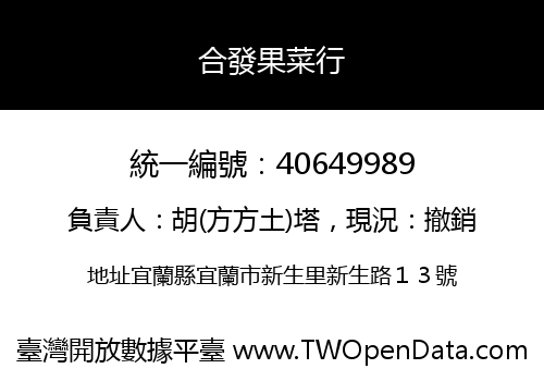 合發果菜行